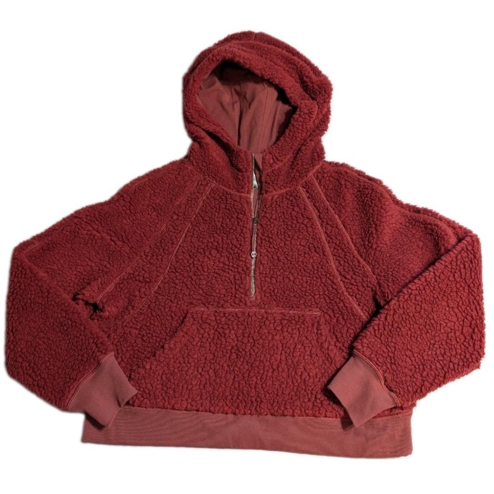 Lululemon Scuba Oversized‎ Sherpa Half Zip Hoodie Womens M/L Savannah Fleece